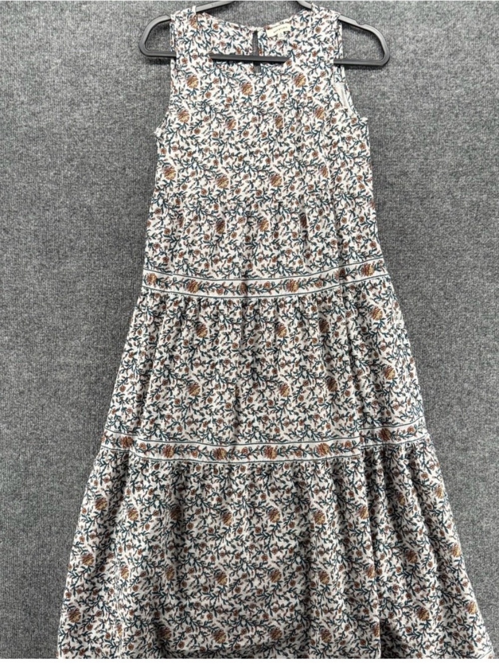 Max Studio Dress Womens S Floral Tiered Maxi Boho Cottagecore Peasant Western